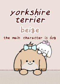 yorkshire terrier dog theme3 beige