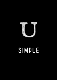 simple initials U dark
