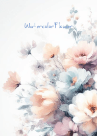 Watercolor White Flower-hisatoto 101