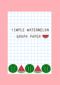 WATERMELON GRAPH PAPER/PINK RED