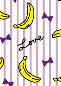 Banana - Purple ribbon striped-joc
