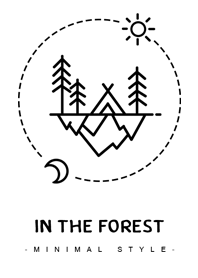 In the forest - minimal style-
