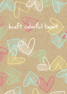 kraft colorful heart