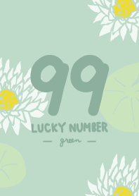 เลขนําโชค 99 สีเขียว ดอกบัว จากญี่ปุ่น