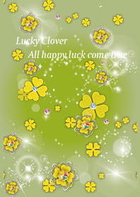 Yellow Green/Good luck! Four leaf clover