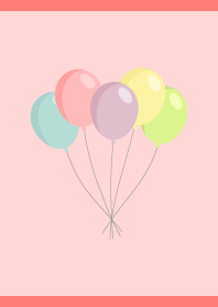 Pastel balloons02 red