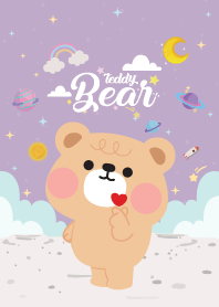 Teddy Bear Love Galaxy Violet