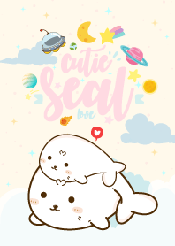 เจ้าแมวน้ำอุ๋งๆ กาแล็กซี่ สีครีม