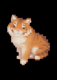 Tiger Pixel Art Theme  BW 05