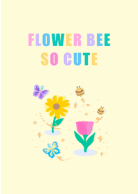 flower bee so cute.
