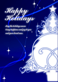 Happy Holidays -blue-