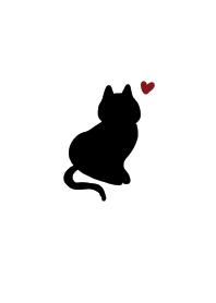 Stylish silhouette cat.
