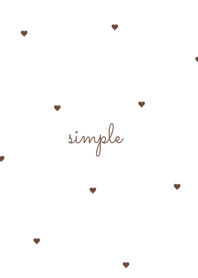 heart & pattern. white brown
