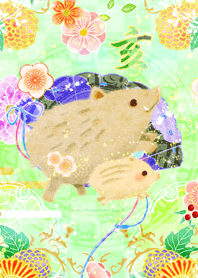 運気向上！2019年 干支・亥 着せかえ