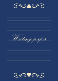 Writing paper-Navy-