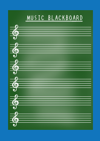 MUSIC BLACKBOARD-BLUE-WHITE