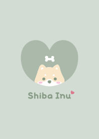 Shiba Inu2 Bone - green