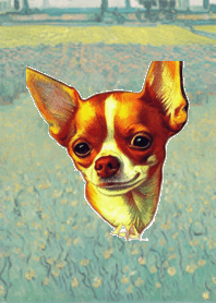 พื้นหลังภาพวาดสีน้ำมันชิวาว่า