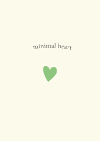 Simple Mini Mini Heart cream x green