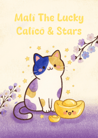 Mali the Lucky Calico & Stars (Gold)