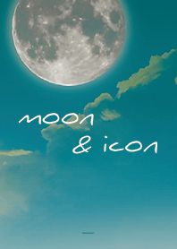 Blue Green : Moon and icon