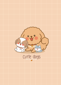 Dog Minimal Pastel Brown