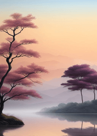 Misty tranquil lake 28C5Ae