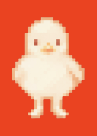 Chick Pixel Art Theme  Red 02