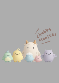 Cute chubby monster__black1
