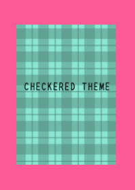 MINT GREEN CHECKERED THEMEj/FLASHY PINK