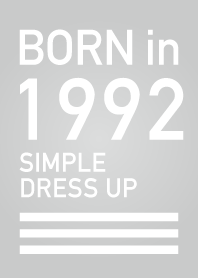 Born in 1992/Simple dress-up