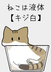 ねこは液体【キジ白猫】