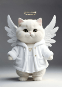 Cute Cat in Angel Costume V.1