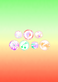 パステル飴玉オレンジグリーン