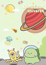 浩瀚宇宙-恐龍與外星人-月球-淺綠色
