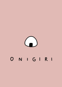 ピンクベージュとおにぎり。