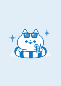 シンプルにゃんこの夏