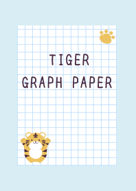 TIGER GRAPH PAPERj-LIGHT BLUE-YELLOW