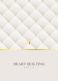 HEART QUILTING-PINK BEIGE- 14
