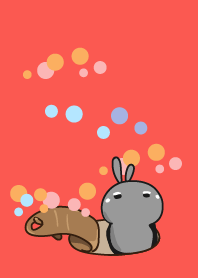 rabbit staring - open - 02 - colorful
