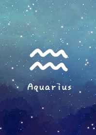 misty cat-Beautiful Starry Sky Aquarius – LINE theme | LINE STORE