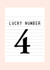 LUCKY NUMBER 4 NOTEBOOK-LIGHT PINK