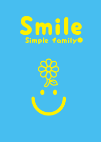 smile & flower Pastel blue