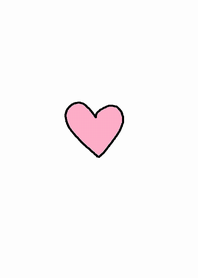 (simple pink heart x white theme)