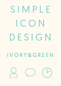 SIMPLE ICON DESIGN IVORY & GREEN