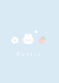 Rabbit & Strawberry /aqua BW