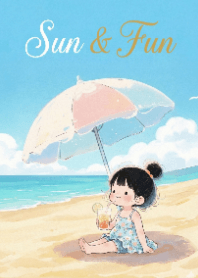 Cute Girl on the Beach V.10