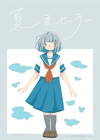 A light blue sailor girl