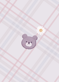 Bear, Daisy and Plaid purple04_2