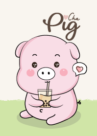 หมูอ้วนกับชานมไข่มุก